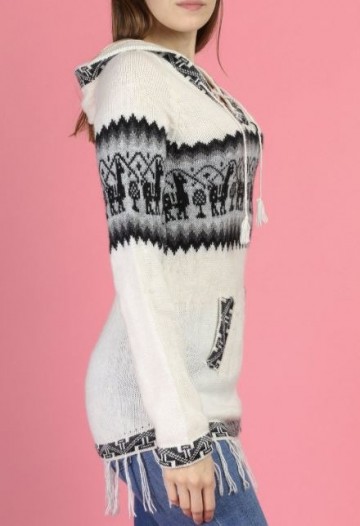 Alpaca pullover white