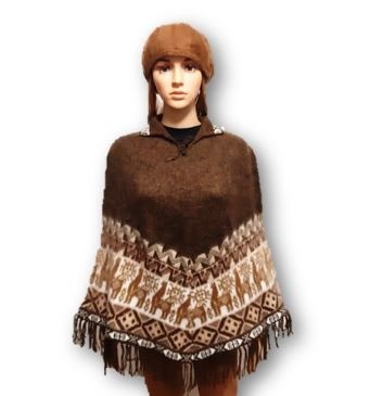 Alpaca wool poncho