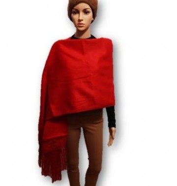 Alpacasjaal rood