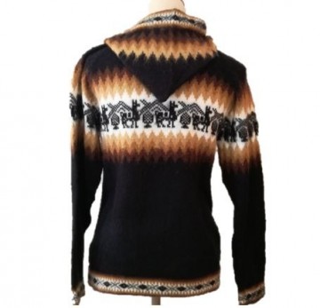Alpaca zwarte hoodie dames