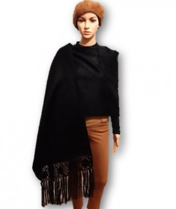 Black sjaal alpaca