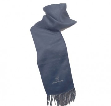 Blauwe alpaca wol sjaal