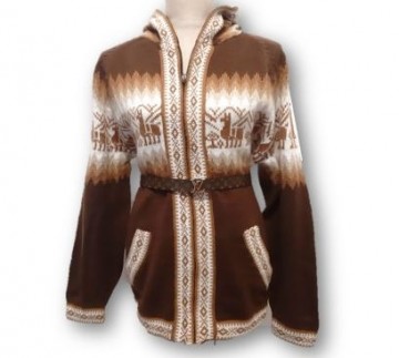 Brown alpaca hoodie