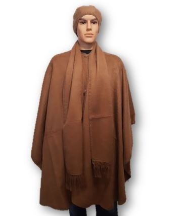 Bruin alpacawol cape 0
