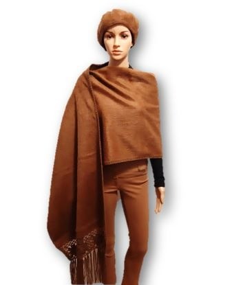 Camel alpaca shawl
