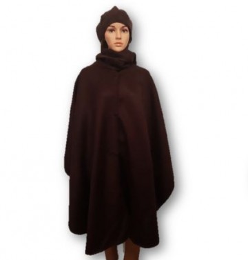 Chocolade alpacawol poncho