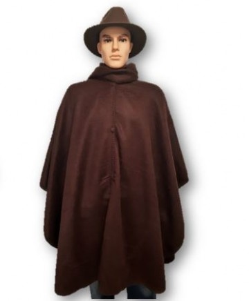 Chocolade heren poncho