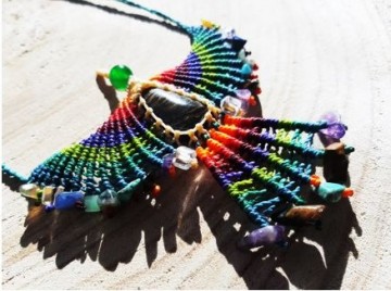 Eagle macrame necklace jewelry