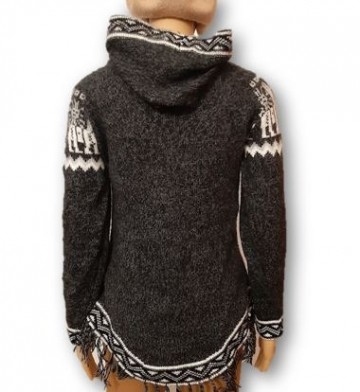 Grijze alpaca wol trui