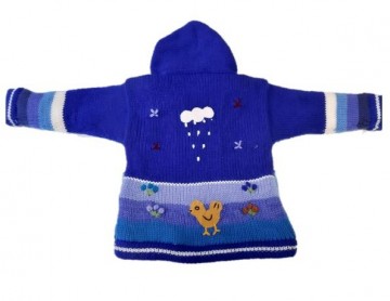 Indogo gebreide trui