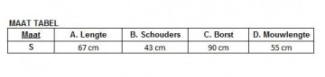 Maat tabel llama trui capuchon 2