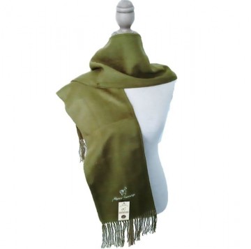Olijf groen alpaca sjaal