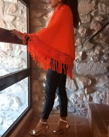 Poncho damen 85
