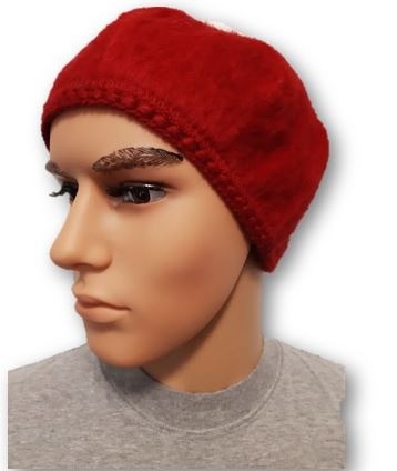 Red alpaca baret men