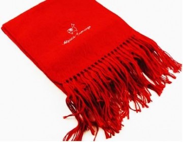 Red alpaca scarf