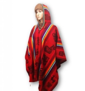 Red women poncho