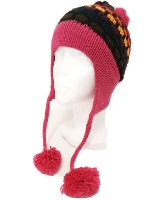 Roze alpaca muts damen