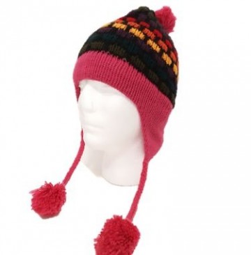 Roze alpaca muts heren