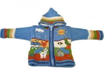 Turquoise kinder hoodie