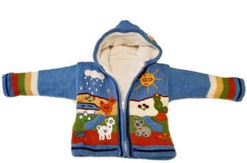 Turquoise kinder sweater