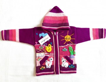 Tyrian purple knit sweater