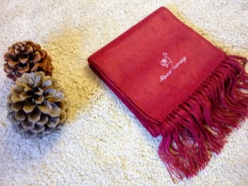 Wijn rode alpaca sjaal