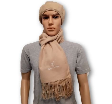 Beige alpaca beret