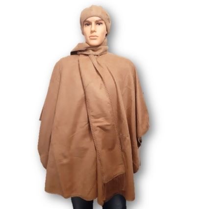Beige alpaca heren cape
