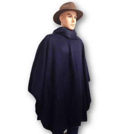 Blauw alpaca cape 0