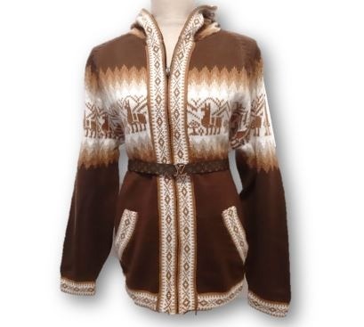 Brown alpaca hoodie