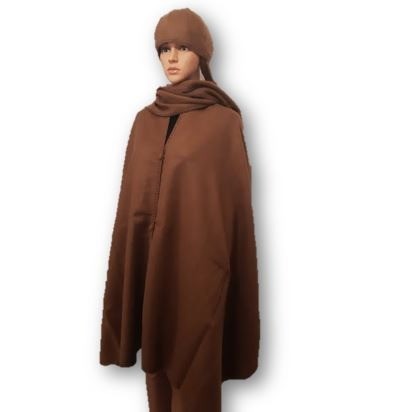 Bruin alpacawol cape
