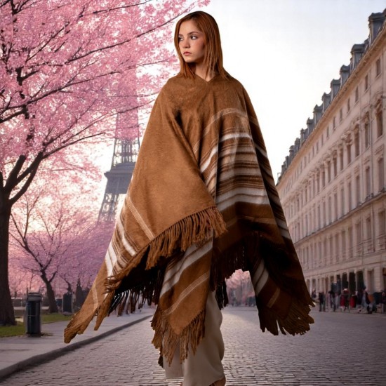 Dames alpaca poncho 16