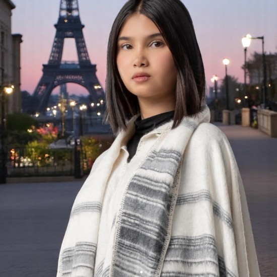 Dames alpaca poncho 37