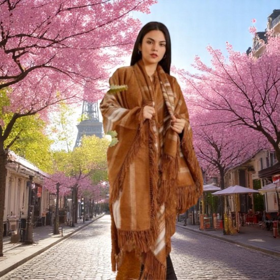 Dames alpaca poncho 39