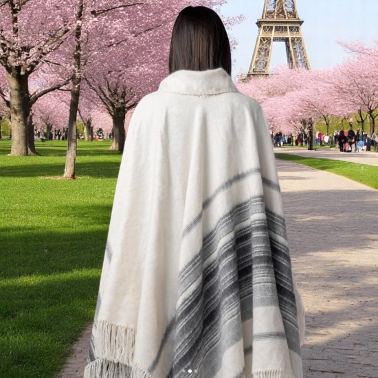 Dames alpaca poncho 40