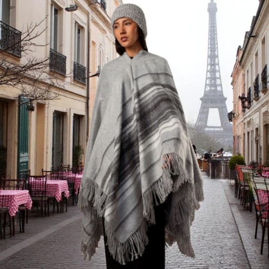 Dames alpaca poncho 43
