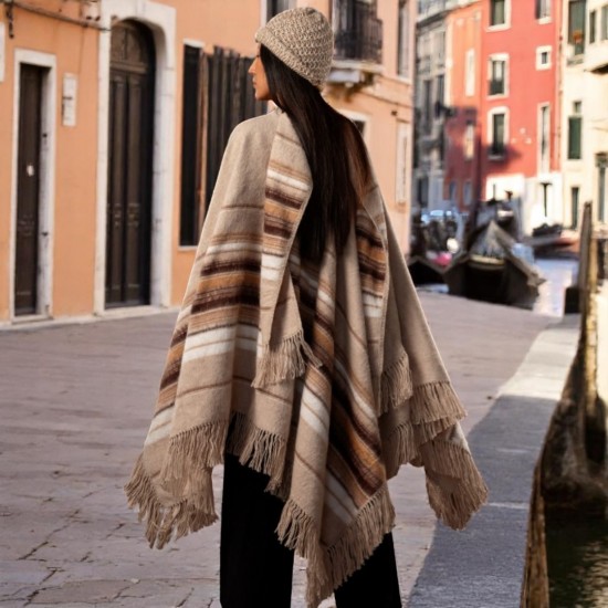 Dames alpaca poncho 7