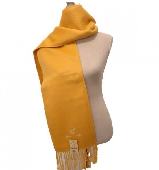 Geel alpaca wol sjaal