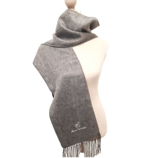 Grijze alpaca wol sjaal 0