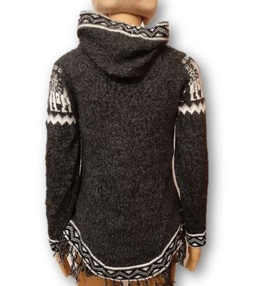 Grijze alpaca wol trui