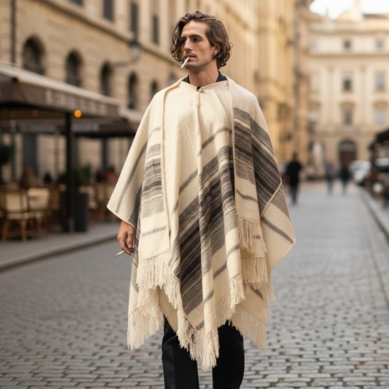 Heren poncho 11