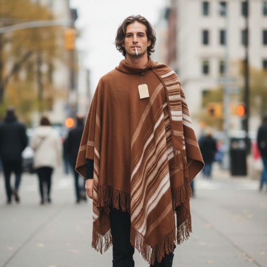 Heren poncho 2