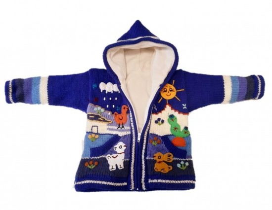 Indogo gebreide vest