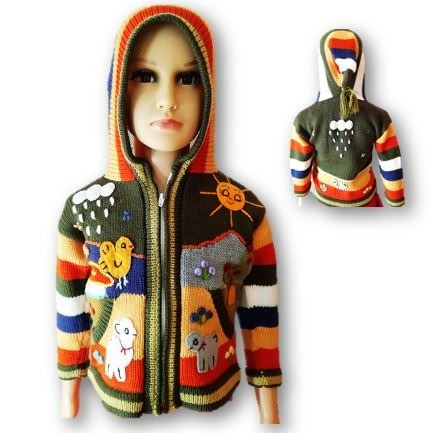 Legergroen kinder trui