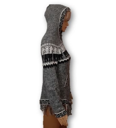 Licht grijze alpaca trui