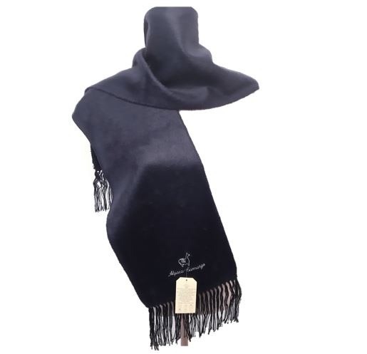 Marine blauw alpaca sjaal