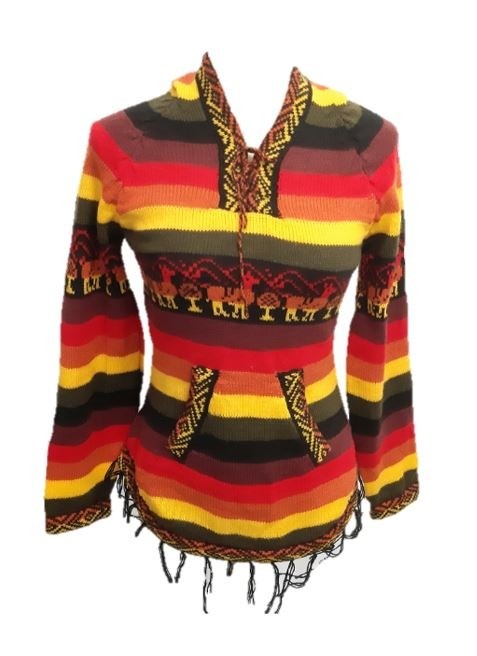 Multicolor alpaca pullover