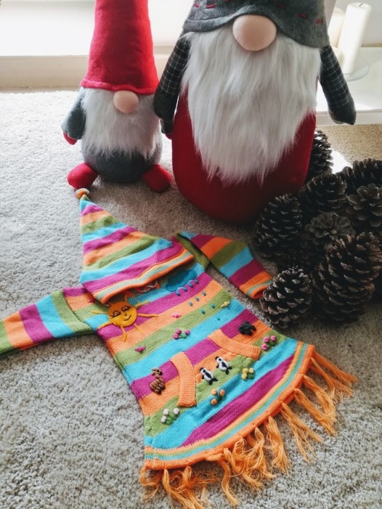 Multicolor wolle tuniek jur