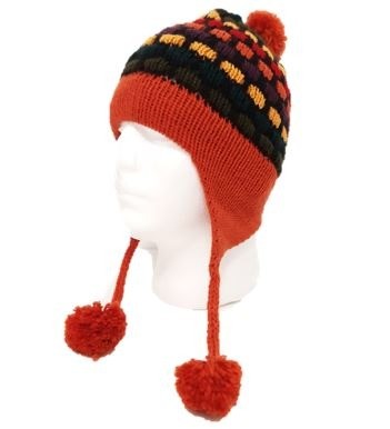 Orange alpaca muts heren