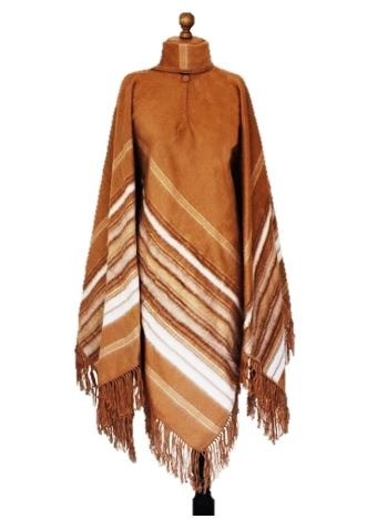 Peruvian alpaca wool poncho